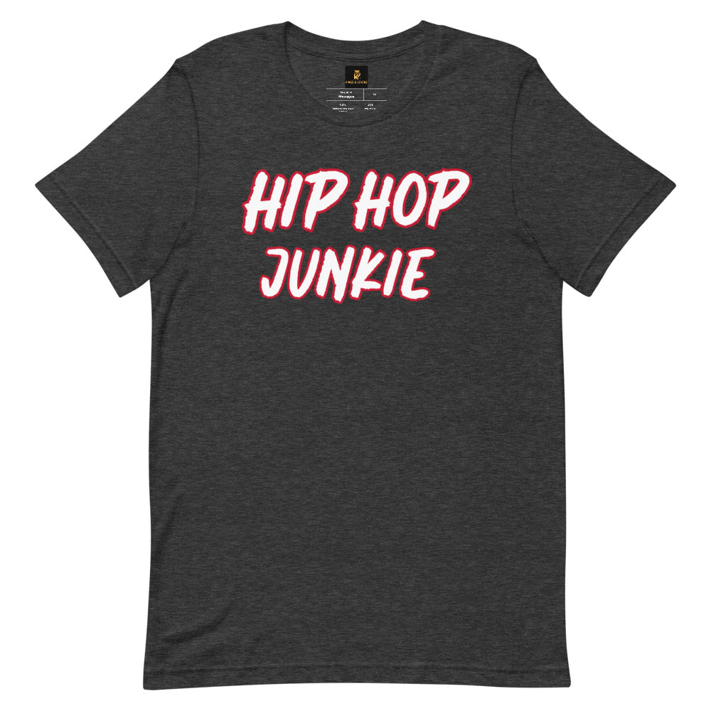 HIP HOP JUNKIE (WHITE/RED LETTERING)